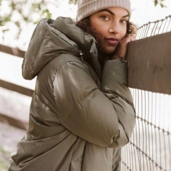 Jenni Kayne Hooded Down Puffer Jacket Medium - Picture 10 of 15